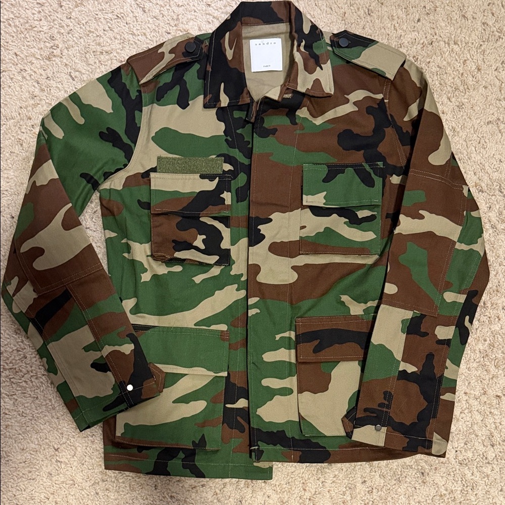 SANDRO CAMO JACKET NWT